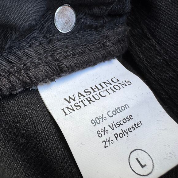 Jokelamb NWT High Rise Wide Leg Cuffed Denim Jeans Size M (W32/33) Y2K - Picture 3 of 6